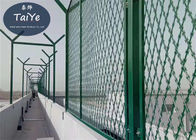 Color verde de la seguridad del PVC de la cerca revestida de la malla de alta resistencia guardar contra hurto