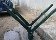 Color verde galvanizado cubierto PVC del brazo del alambre de la maquinilla de afeitar usado en la cerca de la alambrada