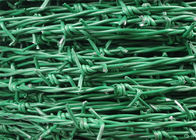 Filamentos revestidos coloridos del alambre de púas 3 - 4 del PVC 4 puntos de la valla de seguridad
